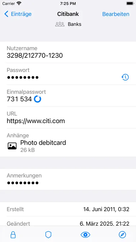 pwSafe 2 - Password Safe screenshot 3 of 7