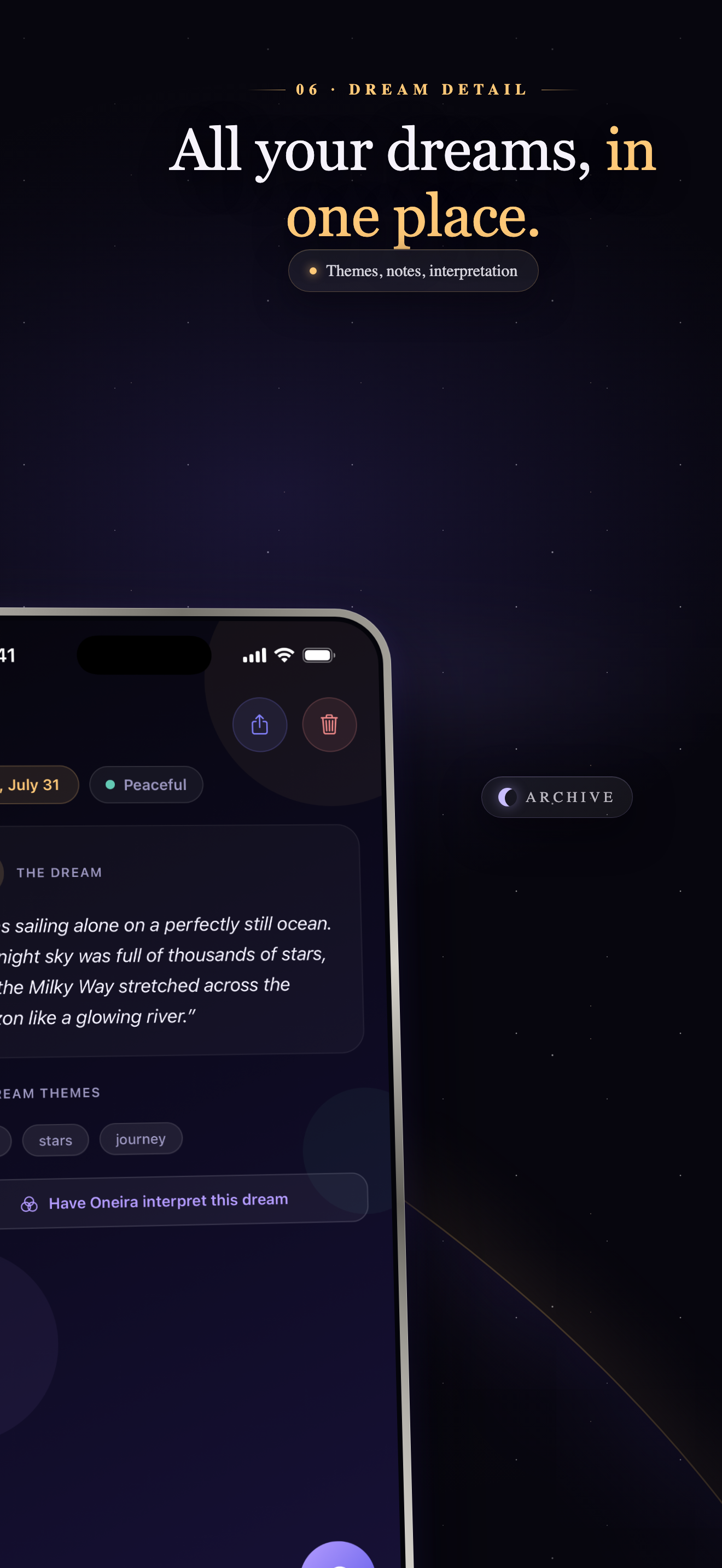 Oneira - Dream Journal AI screenshot 6