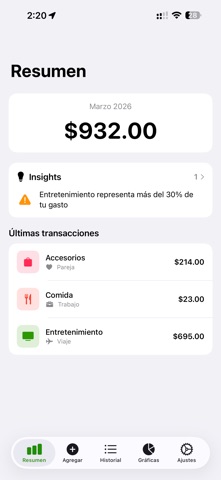 Smart Expense Control Screenshot 3 of 5
