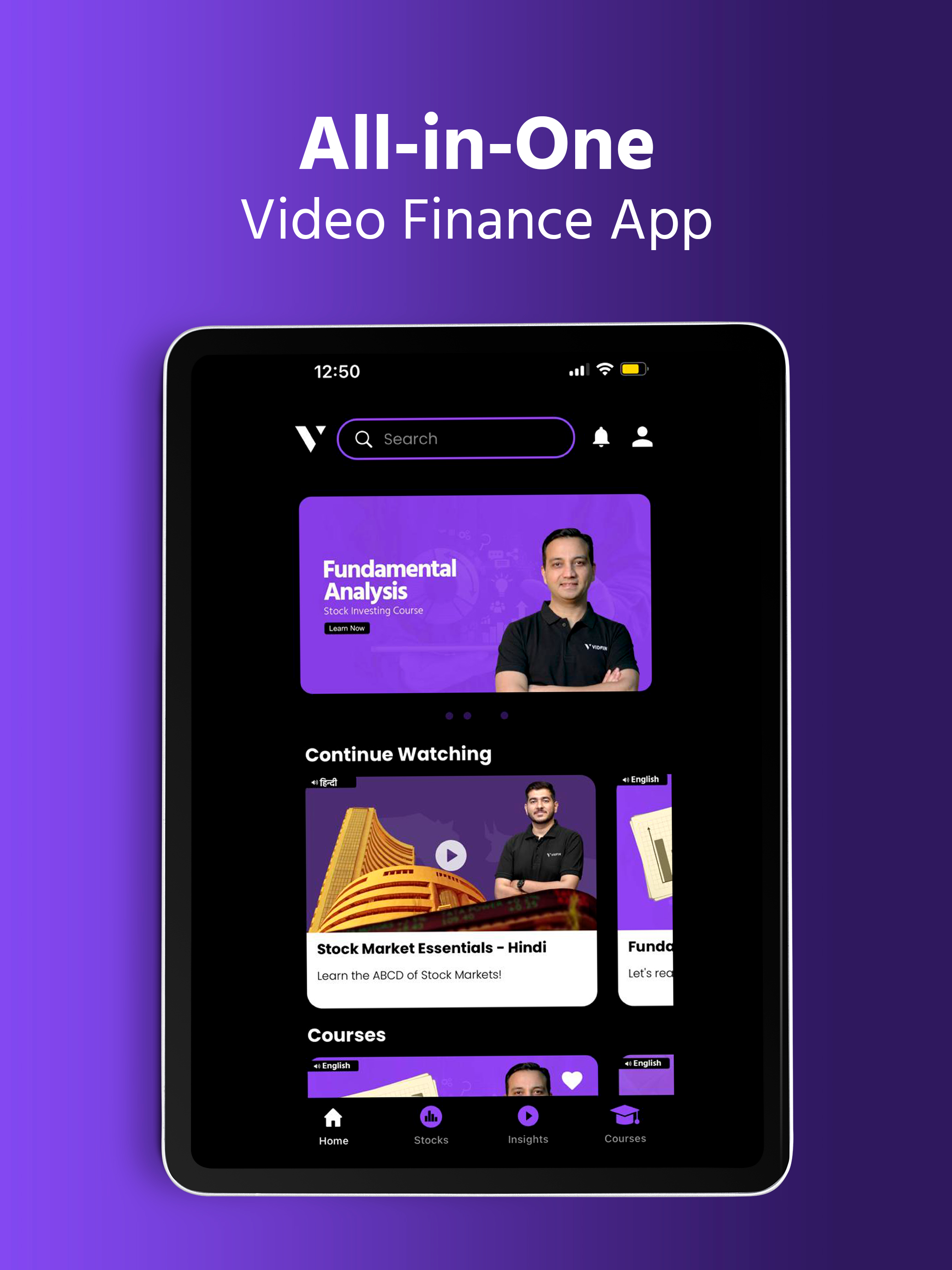 VIDFIN: Video Finance App