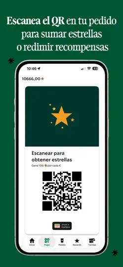 Captura de pantalla de Starbucks España en iPhone 3