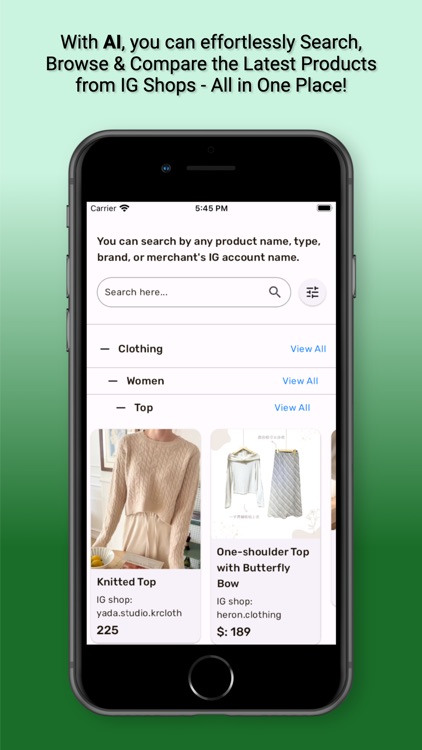 TopCheck - IG Shop Comparison