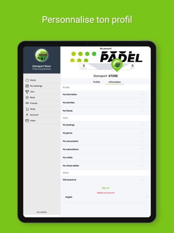Just Padel iPad screenshot