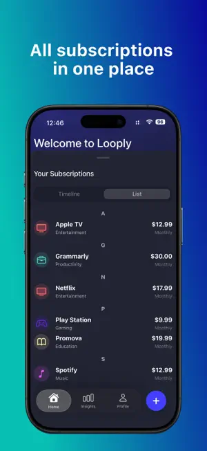 Looply: Subscription Tracker screenshot 2