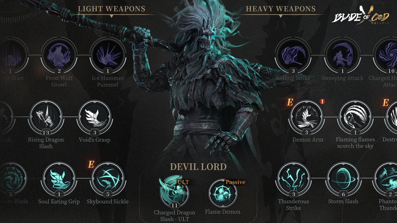 Blade of God X: Orisols iOS Mod IPA screenshot 7 - iOS game interface