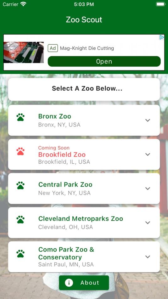 #1. Zoo Scout - Zoo Maps (iOS) By: Ian Grasshoff