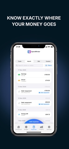SpendMinder screenshot