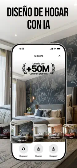 Captura de pantalla de Home IA – Diseño Interior IA en iPhone 1