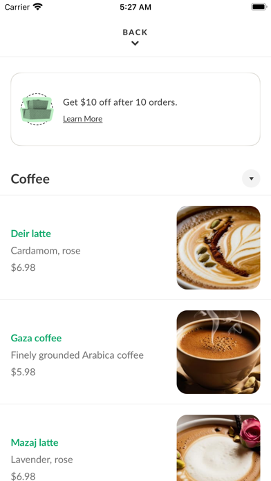 Deir Cafe iPhone screenshot 3 - Food & Drink app