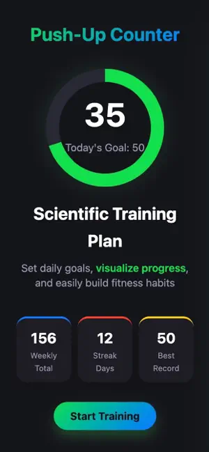Push Up Tracker & record screenshot 1