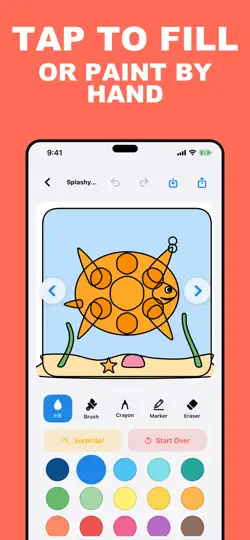 Capture d'écran de Ocean Animal Coloring Kids sur iPhone 3