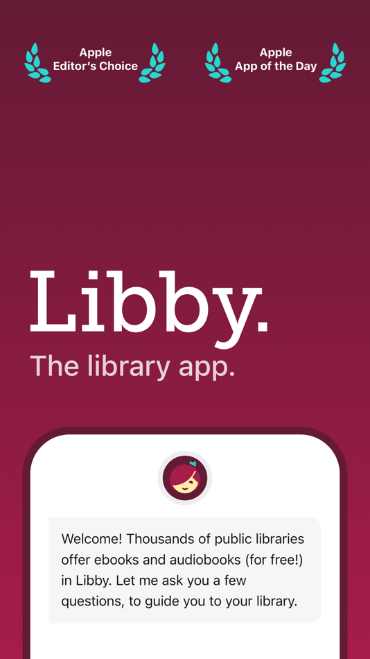 #1. Libby, the library app (iOS) 来自: OverDrive, Inc.