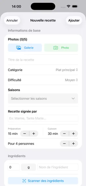 Carnet de Recettes screenshot 2