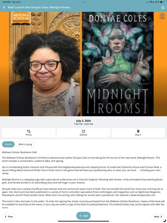 Harrisburg Arts District iPad screenshot 8 - Travel app