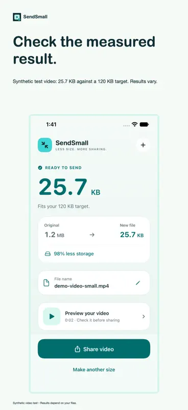 SendSmall: Video Size screenshot 1 of 3
