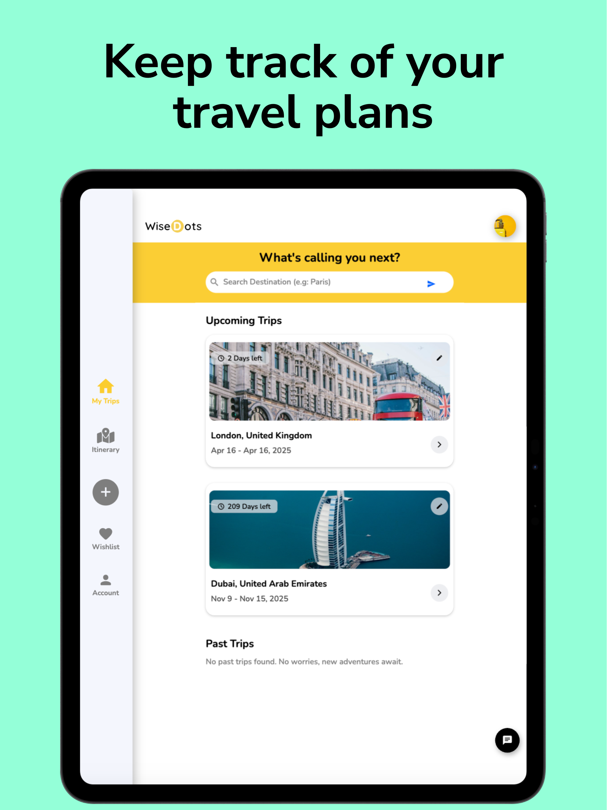 Trip Planner AI - WiseDots