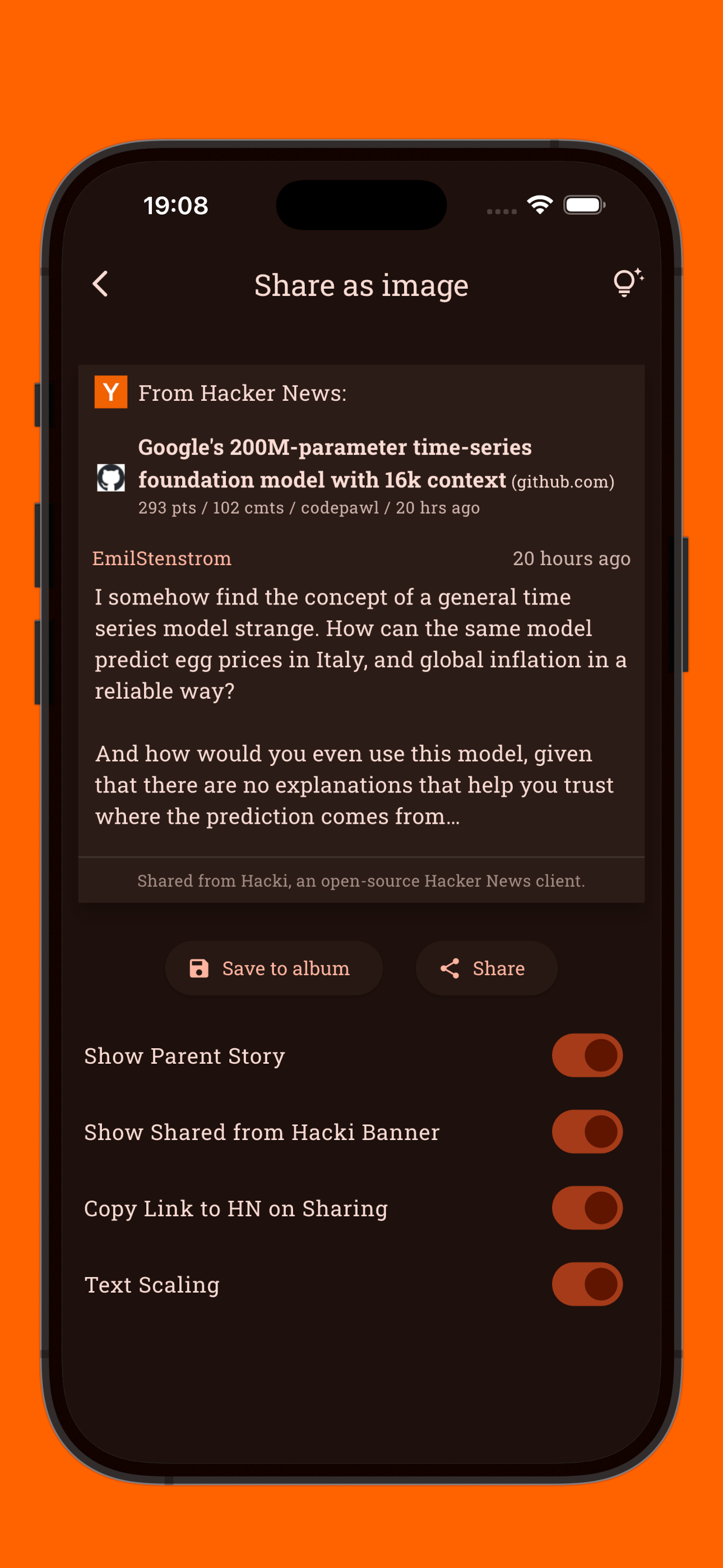 Hacki for Hacker News