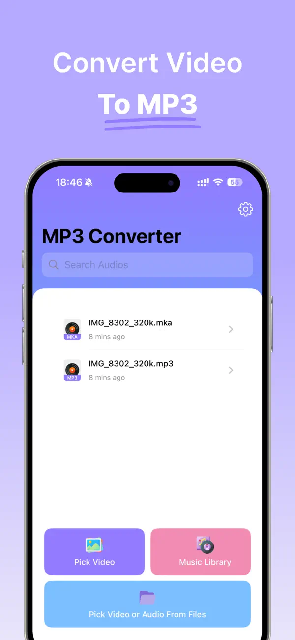 Screenshot #2 pour MP3 Converter - Video to Audio