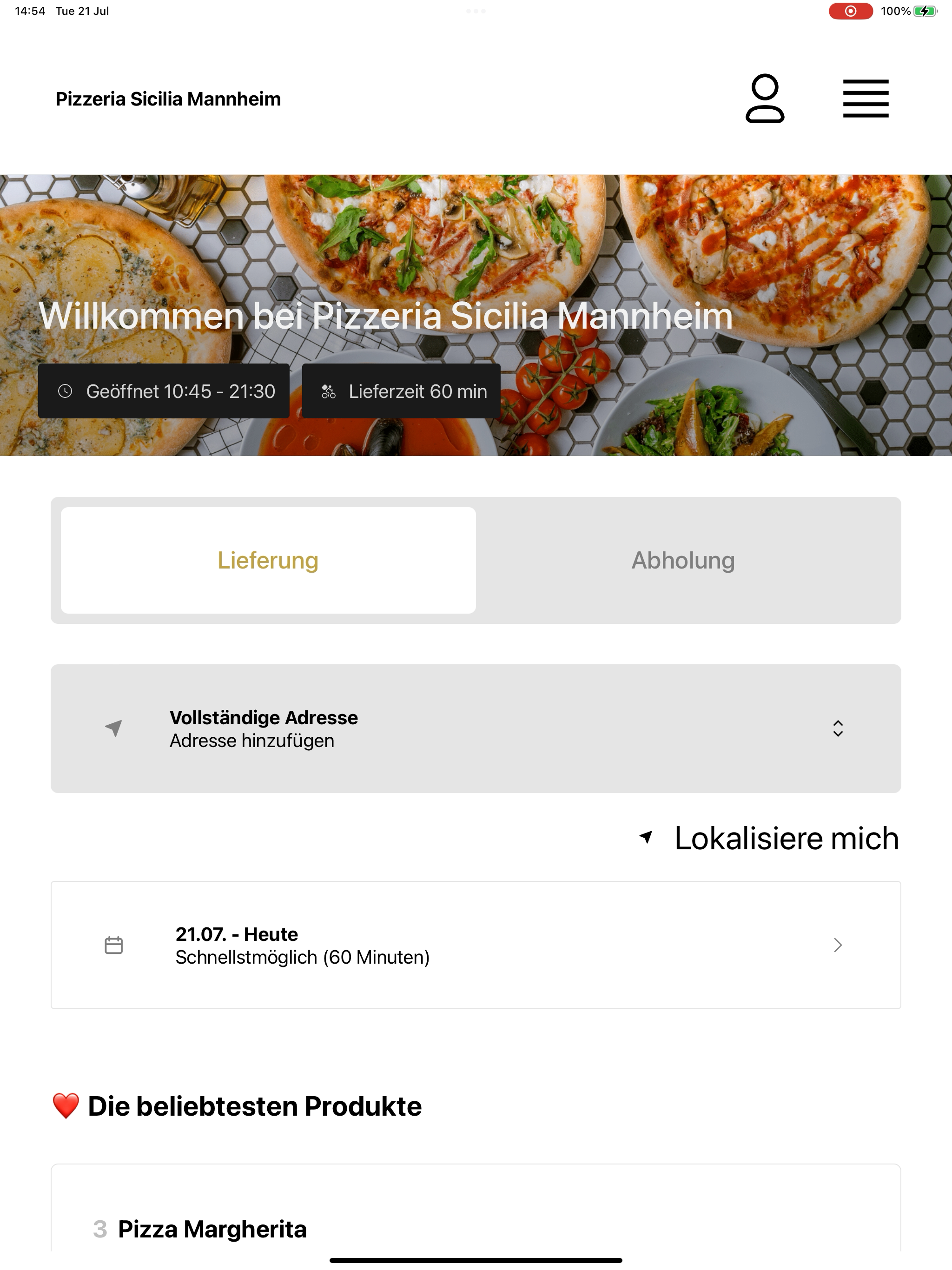 Pizzeria Sicilia Mannheim screenshot 13