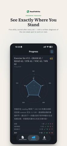 ReadToWrite iPhone screenshot
