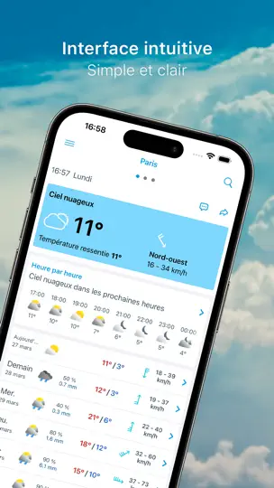 Capture d'écran de Météo 14 Jours Pro sur iPhone 1