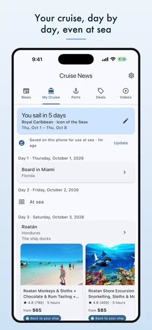 Cruise Ship News & Excursions screenshot 2