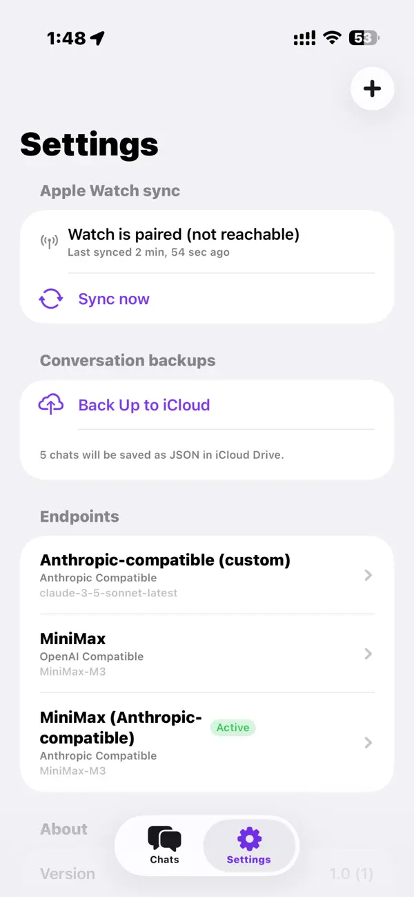 Screenshot #3 pour WristChatUI