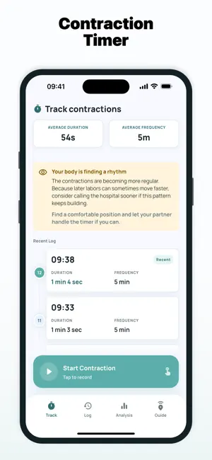 Contraction Timer 5-1-1 screenshot 2