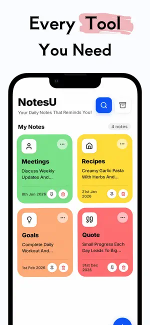 Note.s Taking App - NotesU screenshot 4