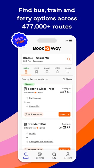 Bookaway: Bus Train & Ferry Screenshot