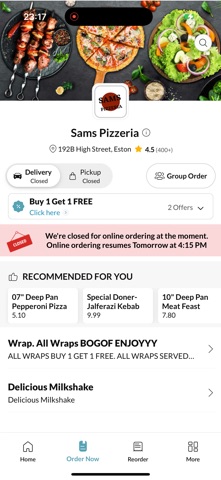 Sams Pizzeria Screenshot 2 of 4