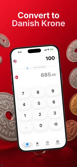 Currency Converter Danish DKK screenshot 1