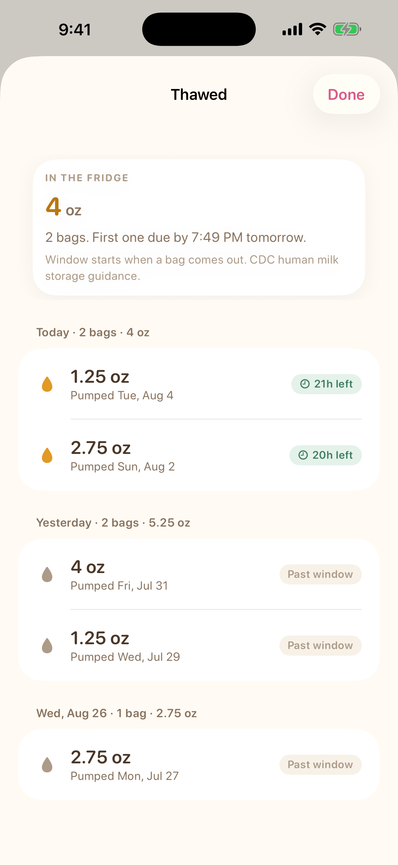 Liquid Gold: Milk Tracker screenshot 4