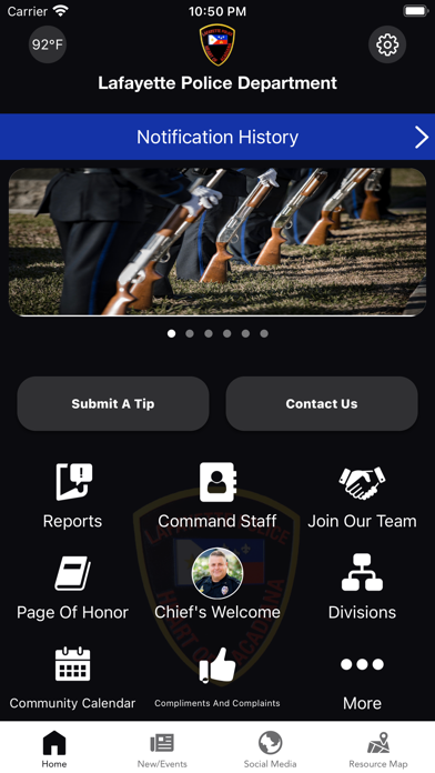 Lafayette Police Department LA Screenshot
