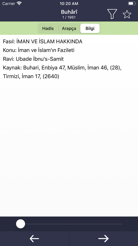 #4. Kütüb-i Sitte - Hadisi Şerif (iOS) Podle: CODEIDA BILGISAYAR YAZILIMLARI LIMITED SIRKETI