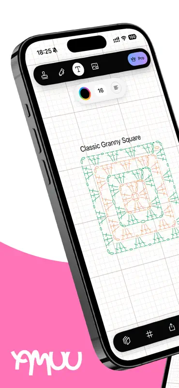 AMUU – かぎ針編みの編み図を簡単作成 screenshot 1 of 6
