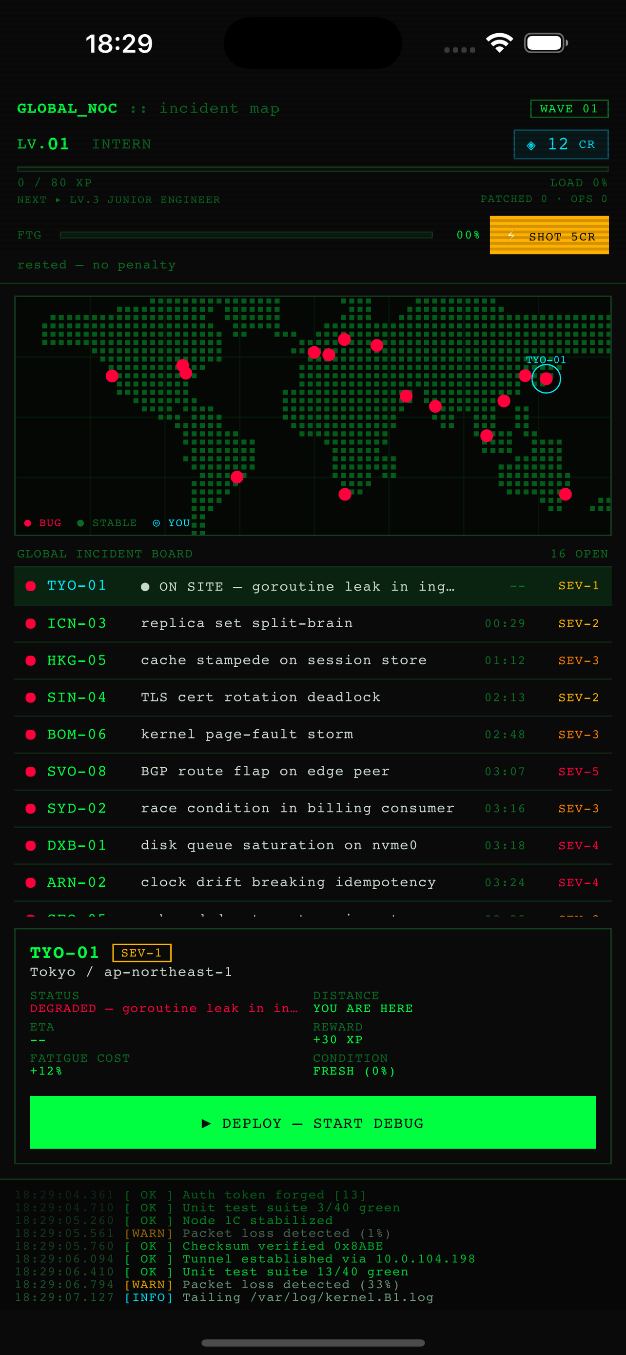 DEBUGGER: Incident Terminal screenshot 2