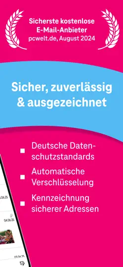 Screenshot von Telekom Mail – E-Mail App auf dem iPhone 2