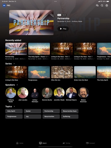 Faith Building Church iPad screenshot