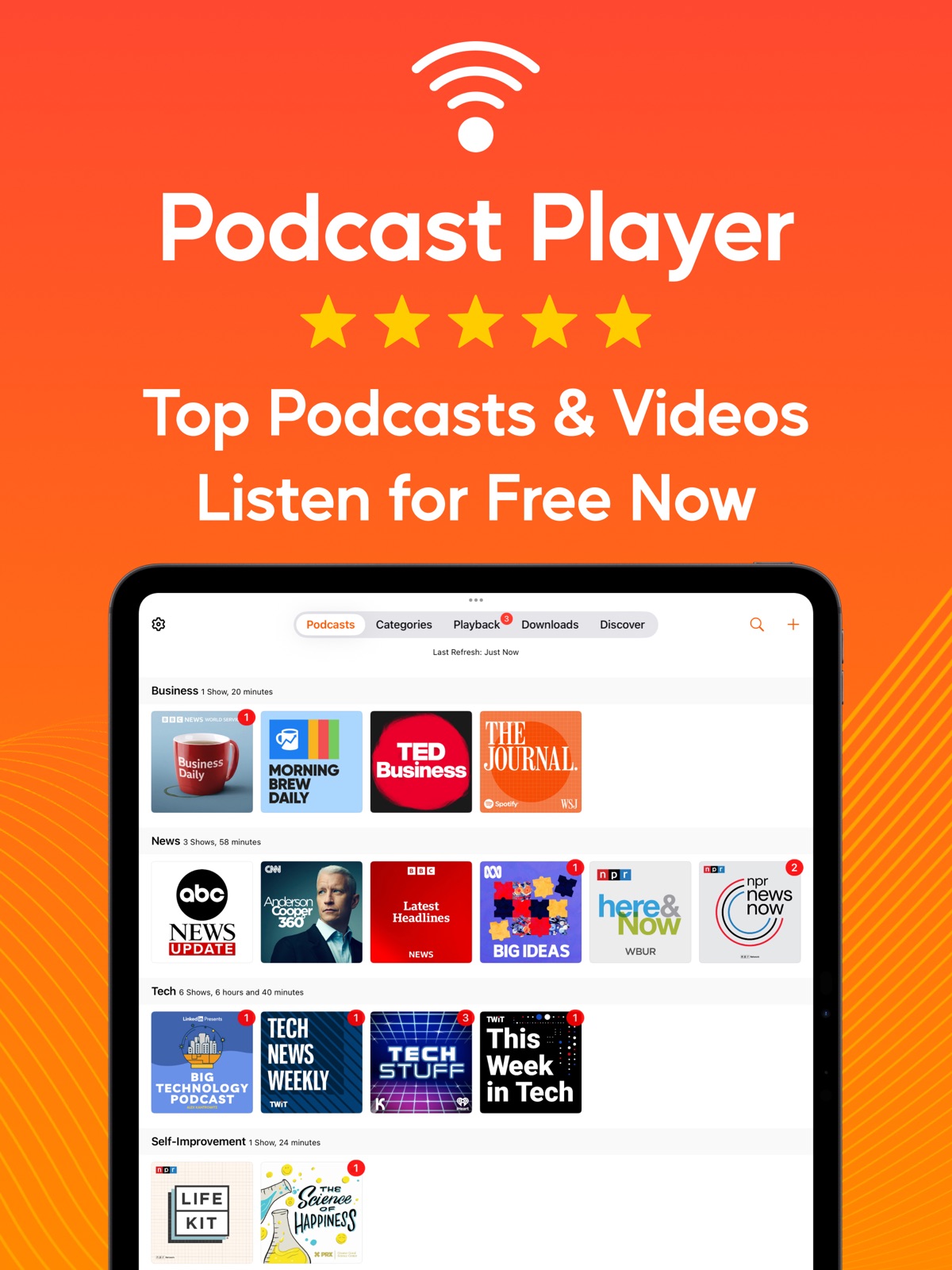 Podcast Player - Video & RSS ipad screenshot 1