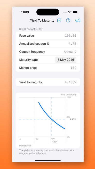 Bond Yield Calculator Screenshot