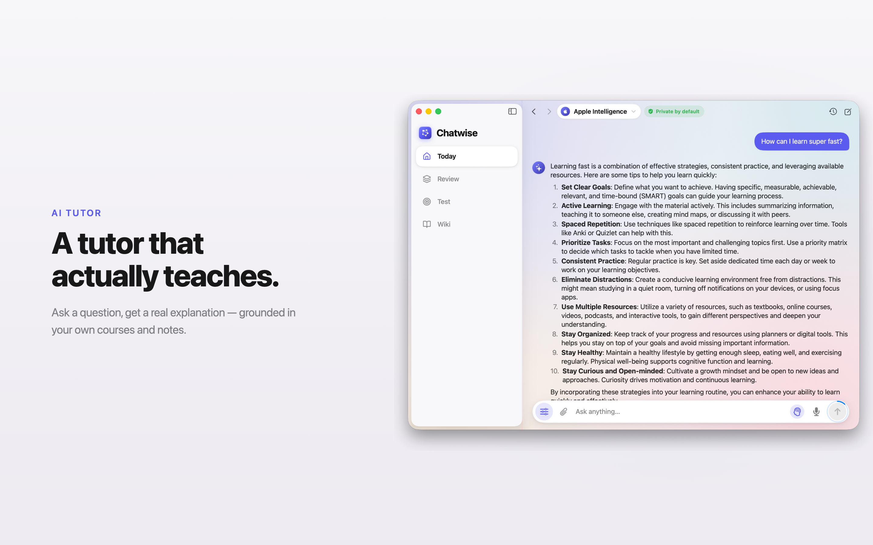 Chatwise: Chat & Learn screenshot 16