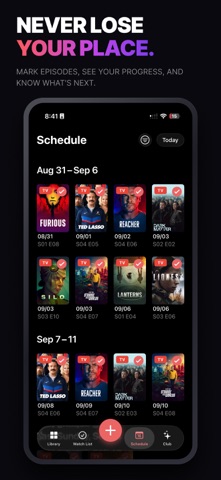 TV Club: Movies & Show Tracker iPhone screenshot 2