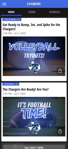 Trinity Chargers screenshot