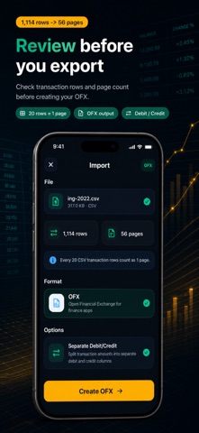 CSV to OFX Converter iPhone screenshot