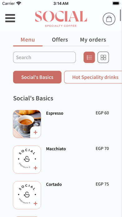 Social Specialty Coffee Screenshot