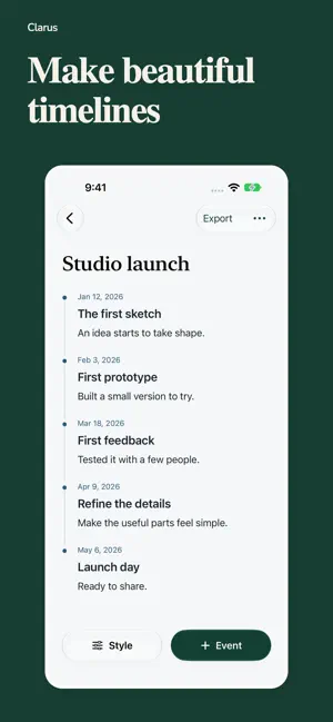 Timeline Maker - Clarus screenshot 1
