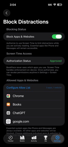 BookPace screenshot