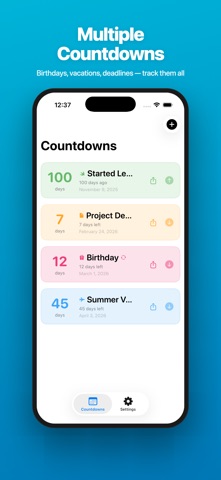 Count Easy - Track Dates iPhone screenshot