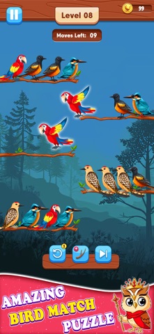Birds Sort Color Sorting Game Screenshot 3 of 6